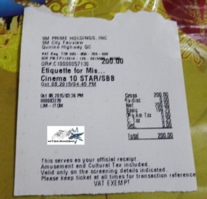 Etiquette for Mistresses Movie ticket  (2) b